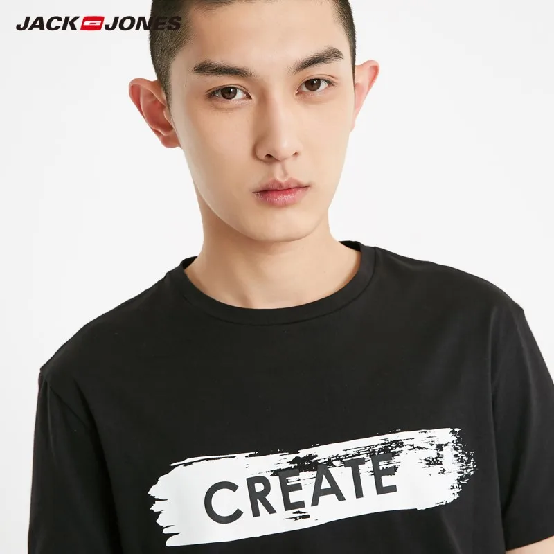 Мужская футболка с короткими рукавами JackJones 3D принт буквенным принтом одежда