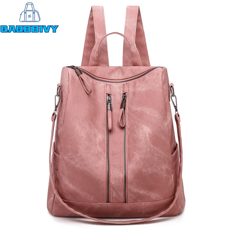 

2021 New Fashion Women Vintage Backpack Female High Quality PU Leather Backpacks Back Pack Girls School Travel Bag Shoulder Bags