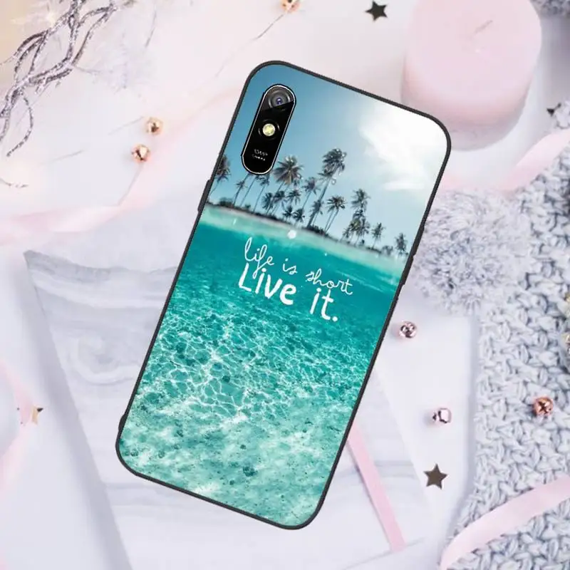 

Travel mountain sea beach quotes Phone Case For Xiaomi Mi Redmi Note 7 8 9 pro 8T 9T 9S 9A 10 Lite pro