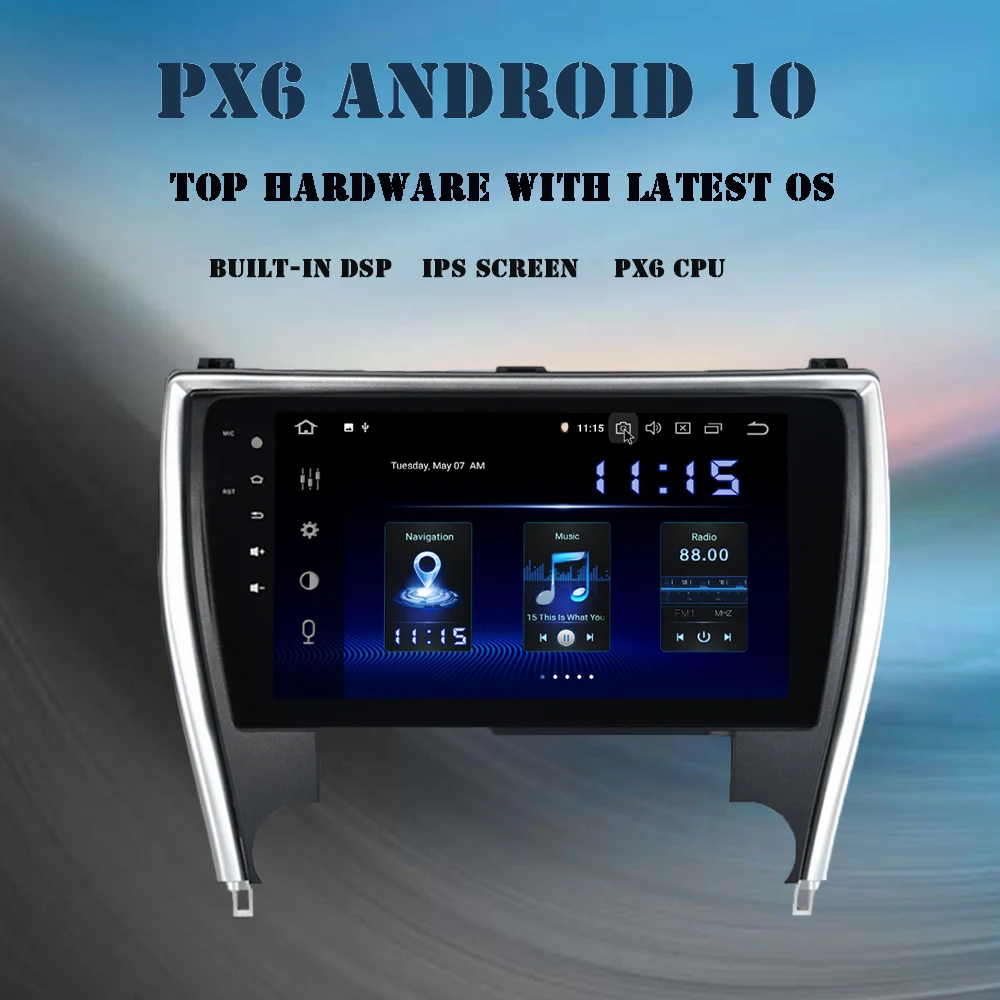 

10,2 "Android 10,0 автомобильный мультимедийный плеер для Toyota Camry 2015 2016 2017 США и средний восток версия DSP радио GPS Navi 4 Гб + 64 ГБ