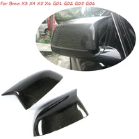 for bmw x3 g01 x4 g02 x5 g05 x6 g06 x7 g07 car replacement real carbon side rearview mirror cover caps 2019 2020 accessories