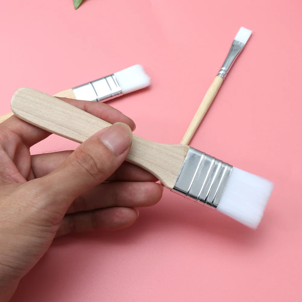 

6PCS Short Crude Rod Wool Watercolor Brush Pen Art Supplies Oil Painting Brush Children Diy Drawing Tool