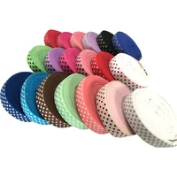 5yards 16mm colorful polka dot print fold over elastic foe baby headband diy holiday party sewing hair band strap decorative