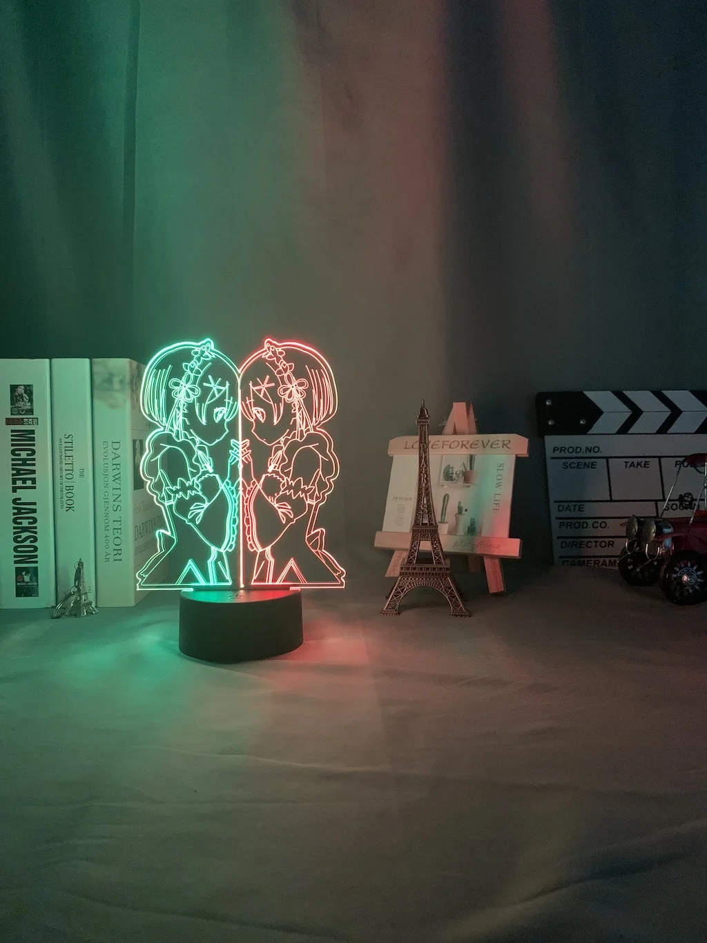 Anime 3d Lamp Rem and Ram From Re Zero Starting Life In Another World Nightlight for Bedroom Decor Birthday Gift Led Night Light | Лампы и