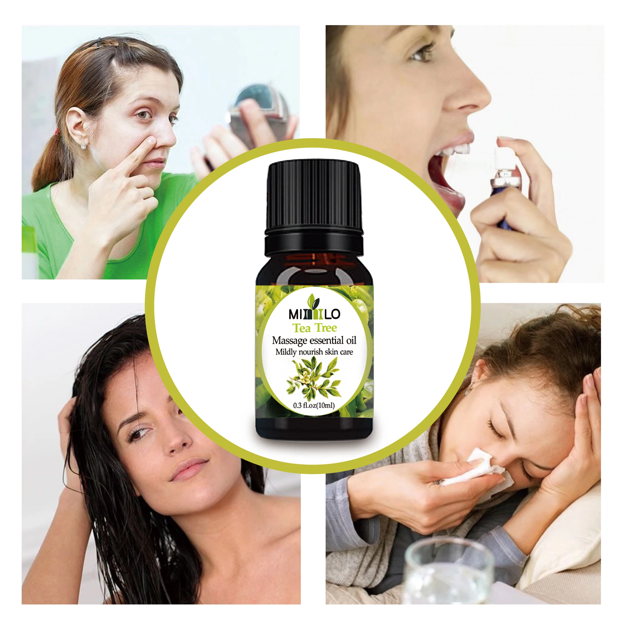 Эфирное масло чайного дерева экстракт от морщин Acne100 % чистое натуральное для