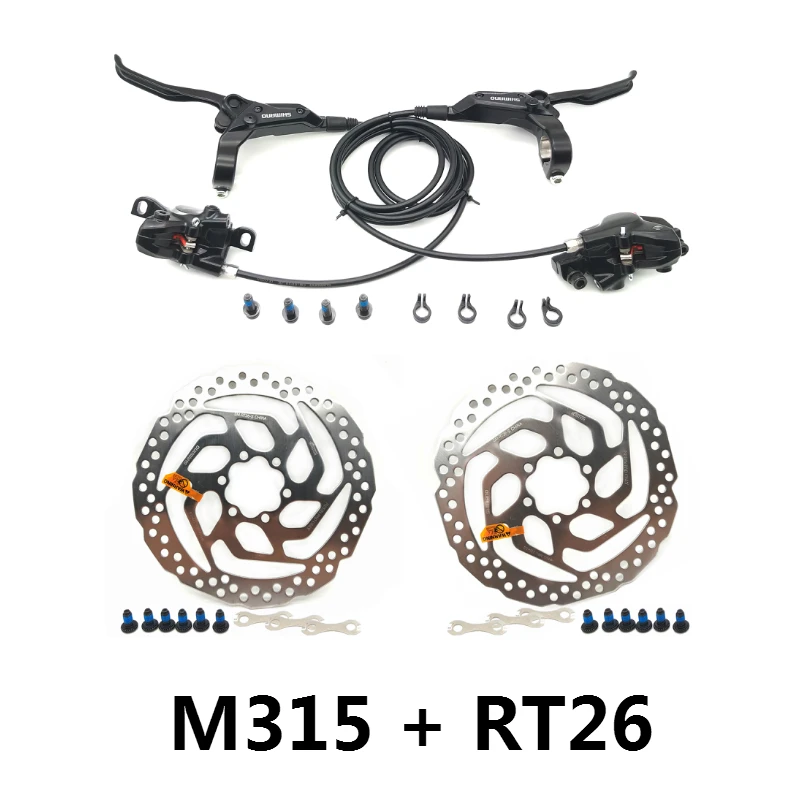 M315 With RT26 ALTUS BR-BL-M315 тормоз велосипед mtb Гидравлический дисковый тормоз набор зажим горный велосипед тормоза HS1 RT20 RT26 роторы - Цвет: M315 With RT26