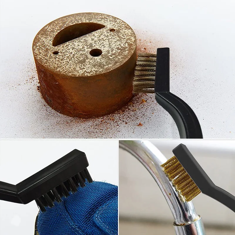

Mini Rust Removal Industrial Wire Brass Nylon Cleaning Brush Scratch Stainless Masonry Bristle Cleaning Accessories