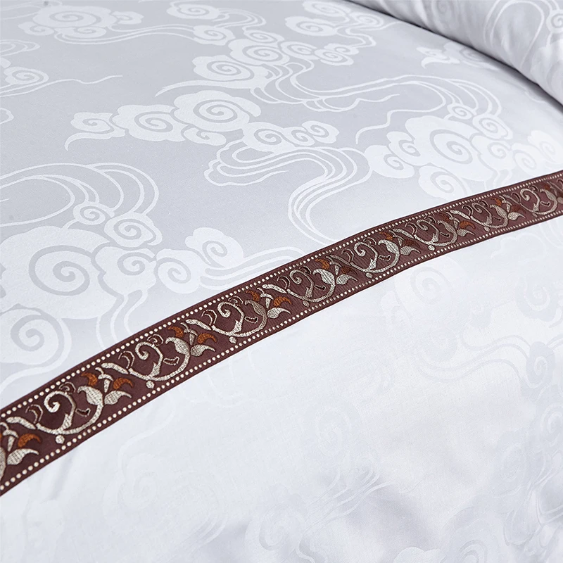 Дешевый жаккардовый Комплект постельного белья из 4 предметов хлопковый