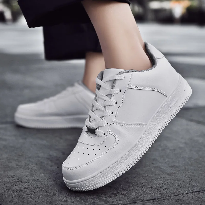 

Women Sneakers Light Breathable White Men Shoes 2020 Fashion Leather Casual Shoes Lover Running Shoes Tenis Masculino Big Size