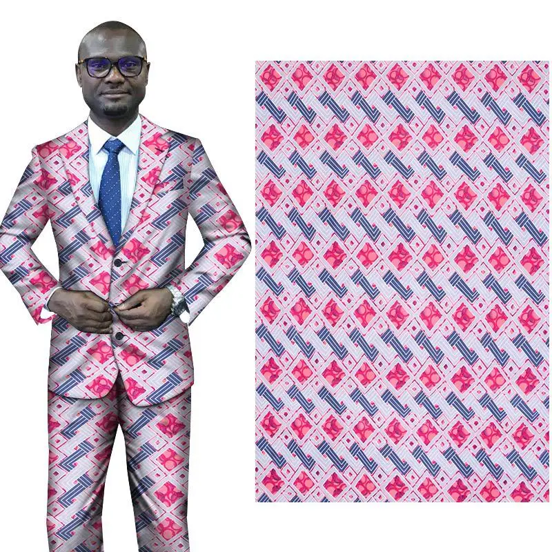 2020 розовая ткань в этническом стиле африканская ретро с геометрическим узором