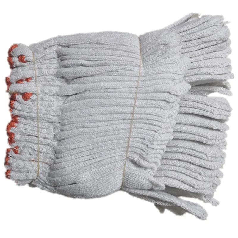 

Labor protection yarn gloves, cotton thread, white thread, site driver, auto repair work gloves