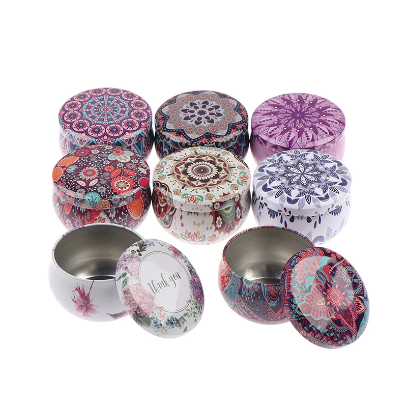 8 Styles Drum-shaped Candy Cookie Box Festive Party Supplies Rose Tea Pot Tin Small Fresh Home Garden Personality | Дом и сад