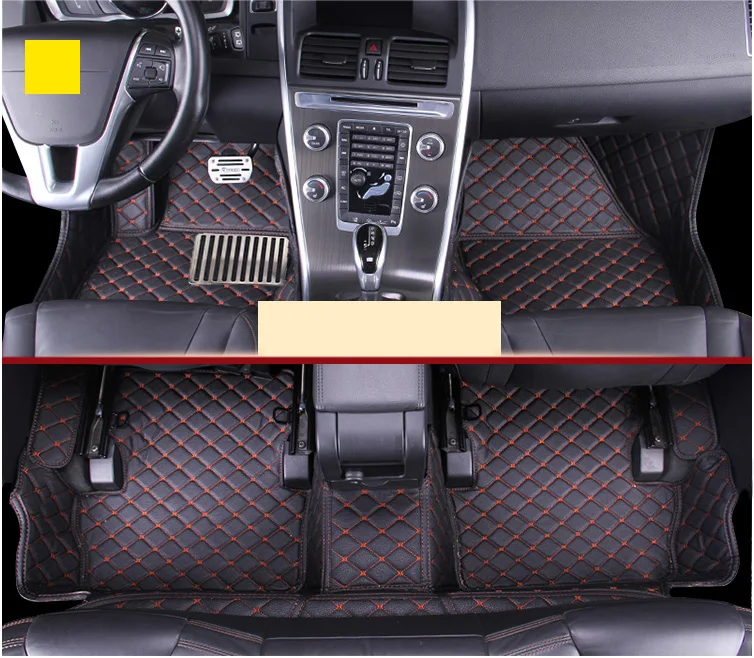 Кожаные автомобильные коврики для volvo v40 2012 2013 2014 2015 2016 2017 2018 2019 аксессуары