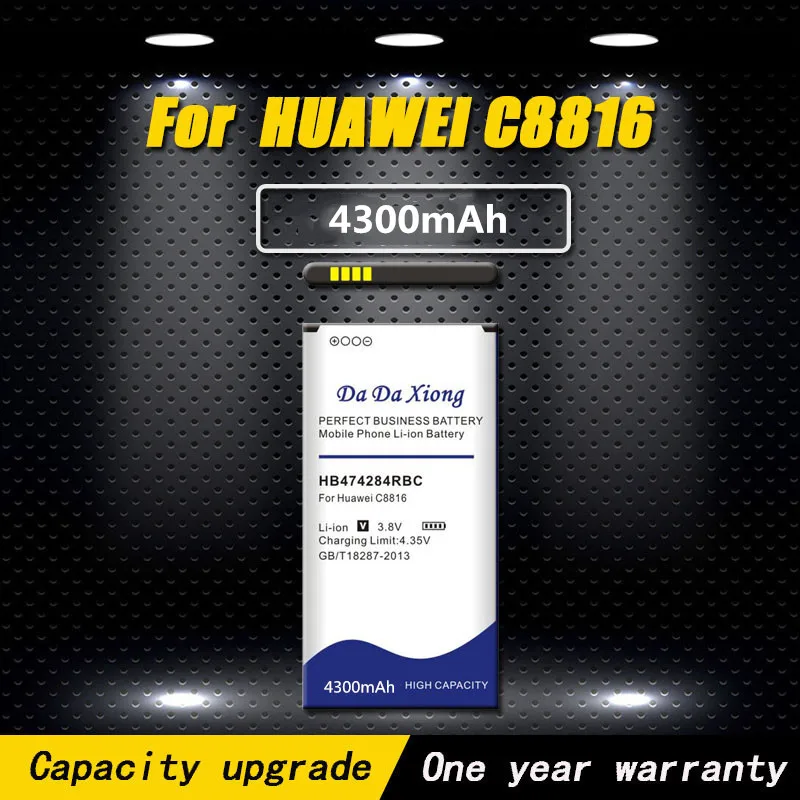 Высококачественный аккумулятор HB474284RBC 4300 мАч для телефона Huawei C8816 C8816D C8817L G615
