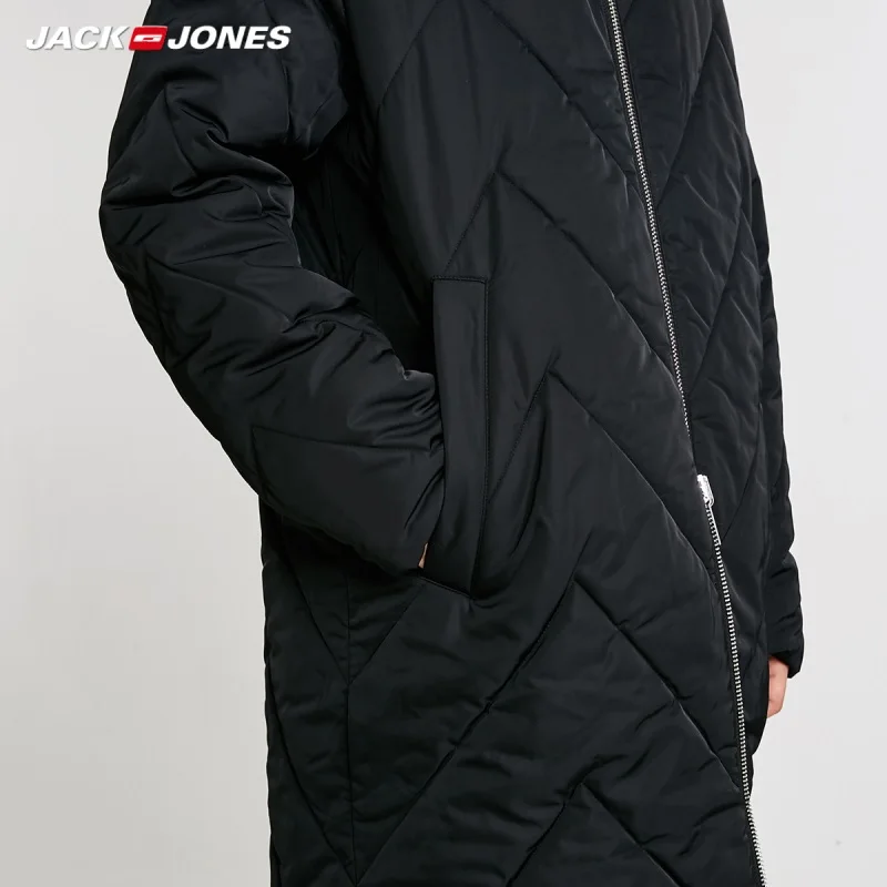 JackJones мужская двусторонняя парка с капюшоном пальто Длинная стеганая куртка мужская одежда 218409505