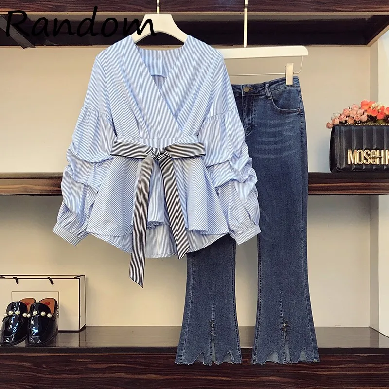 Женский костюм в стиле High Street размера плюс 4XL элегантная рубашка полоску и