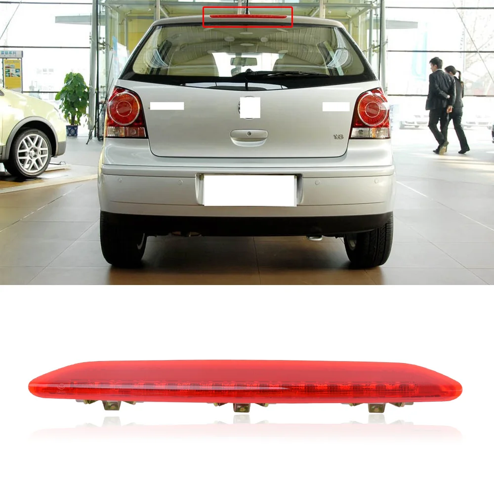 CAPQX для VW Polo Хэтчбек 2002-2010 задний тормозной светильник с высоким креплением, светодиодный стоп-сигнал, 3-й третий тормозной светильник, дополнительная Тормозная лампа