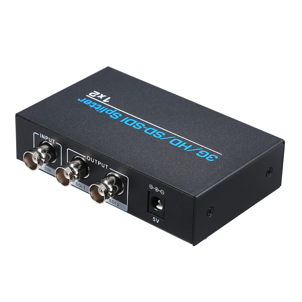 

SDI Splitter SD/HD/ 3G SDI 1x2 Splitter 1 Input and 2 Output up to 300m/985ft Signal
