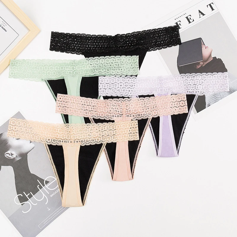 

3PCS Women Cotton Briefs Seamless Ppanties Menstrual Panties Plus Size Women 2021 Low Waist Sexy Thong Female Underwear Pants