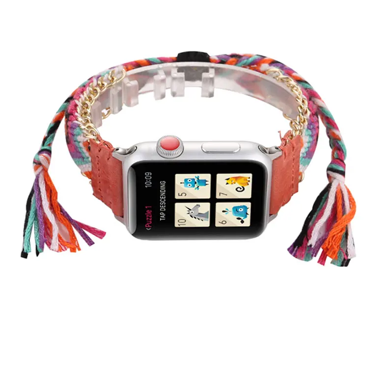 Плетеный веревочный ремешок для apple watch, 4 ремешка, 44 мм, 40 мм, iwatch, ремешок 42 мм, 38 мм, браслет, ремень, часы ручной работы, Ремешки для наручных часов, серия 4, 3, 21