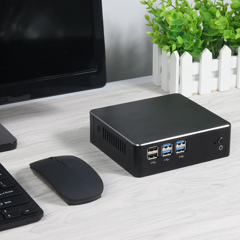 Мини ПК Intel Pentium 4405U HTPC Windows Linux 4* USB3.0 2* USB2.0 HDMI VGA 300M WiFi гигабитный Ethernet микро компьютер