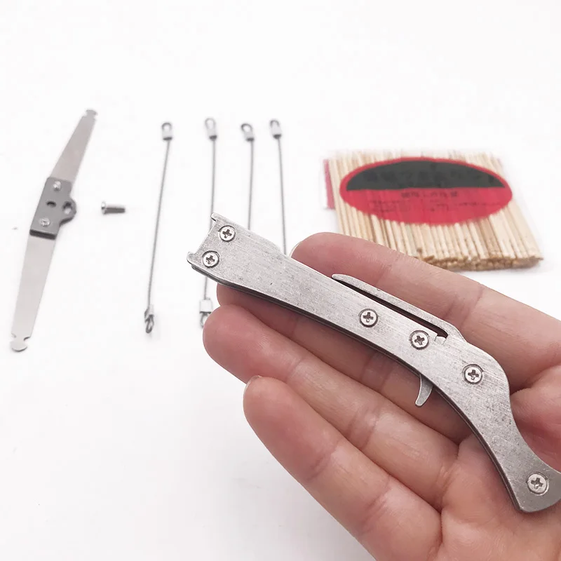 Mini Stainless Steel Toy Decompress Creative Toothpick Wire Bowstring Classic Collection Toys Gifts Shooting | Игрушки и хобби