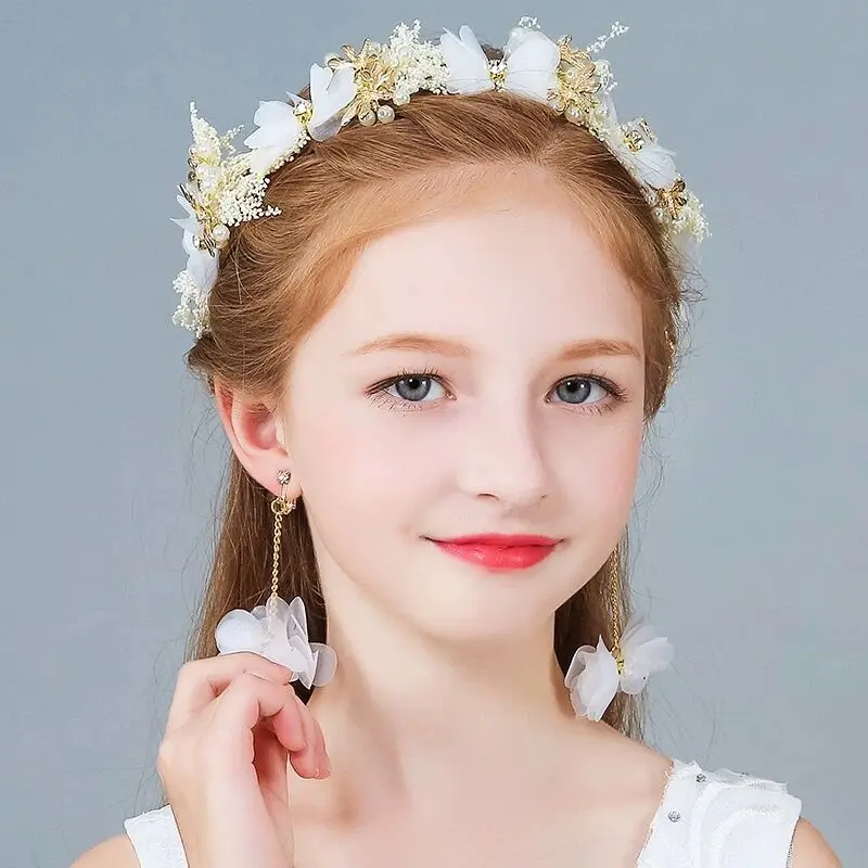 Венок для волос H017 Ручной венок с бесцветными звездами стрекозой свадебный