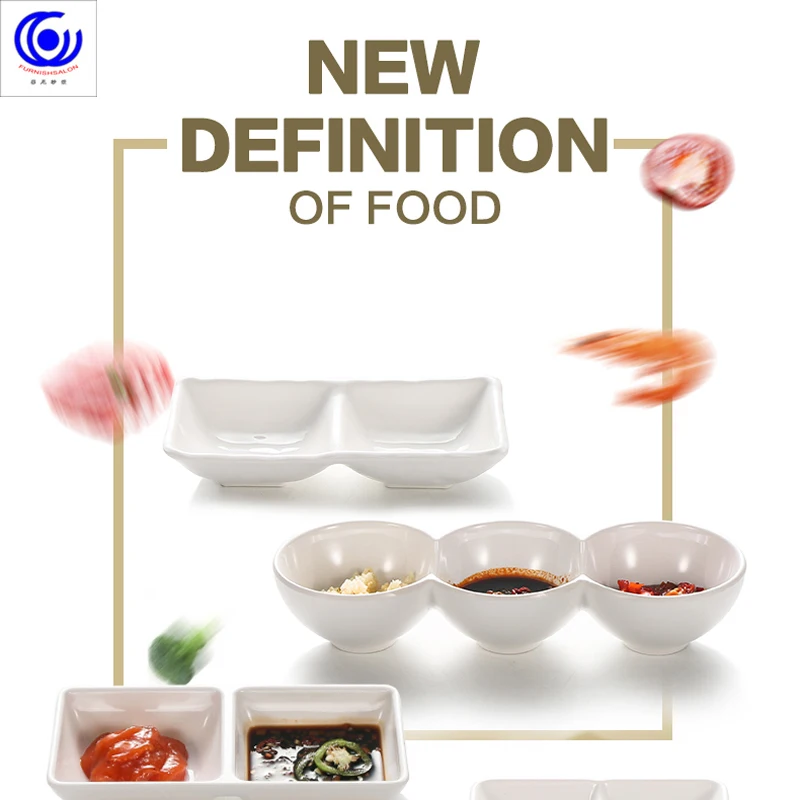 Тарелка для соевого соуса белый Меламиновый фарфоровый блюдо холодных овощей