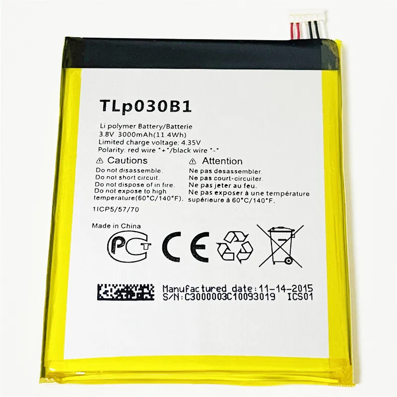 Аккумулятор 3 8 в 3000 мАч TLp030B1 для Alcatel One Touch Pop S7 7045Y 7045A 7045D TLp030B2|Аккумуляторы