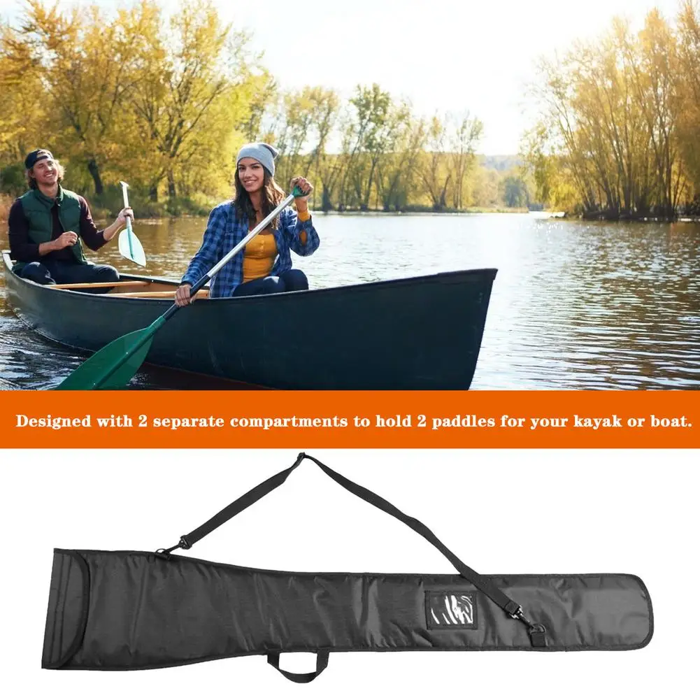 

126CM Outdoor Kayak Paddle Bag Oxford Cloth With 2 Separate Compartments Waterproof Handy Portable Rowing Paddle Storage Tote