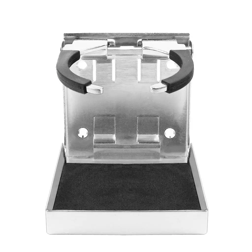 

Fold Up Drink Cup Holder Water Bottle Cage for Auto Car Truck Marine Boat RV, Stainless Steel 304