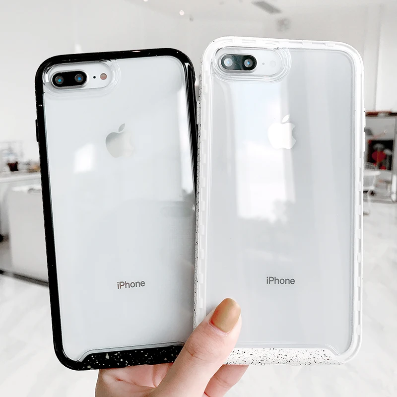 Противоударный Прозрачный чехол для телефона iphone 11 Pro XS Max 6 6s 7 8 Plus X XR карамельный