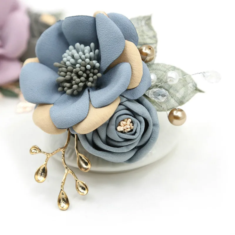 Трендовые романтические милые тканевые броши в виде цветов Высококачественная