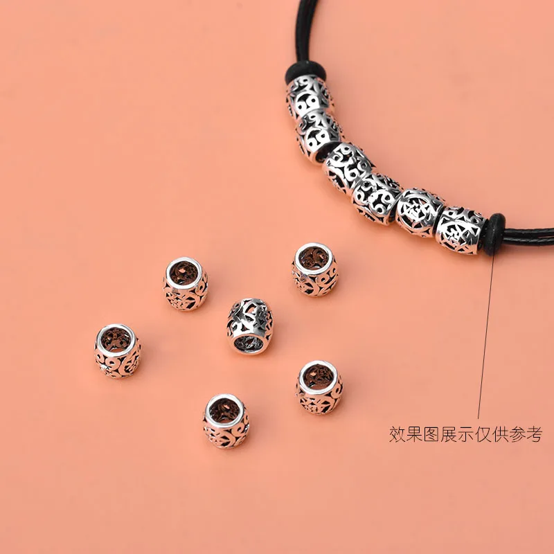 Hollow Hair Word Transfer Beads Scatter 925 Sterling Silver Thai Accessories Jewelry DIY Bracelet | Украшения и аксессуары