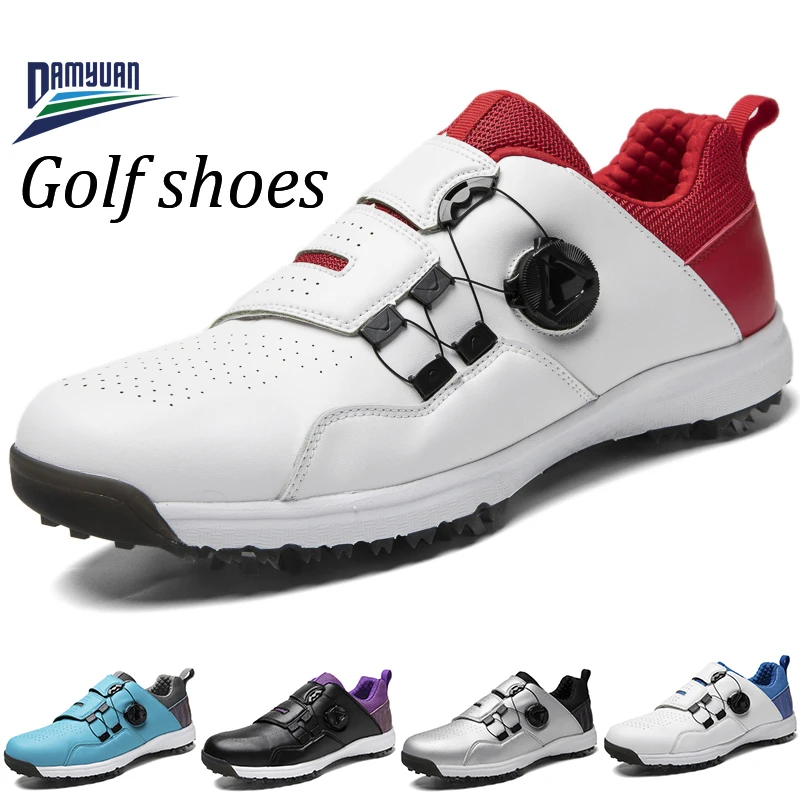 

New Style Golf Shoes Non-slip Training Shoelace Anti-slip Nail Detachable Casual Sports Shoes Breathable Men's Running Sneakers