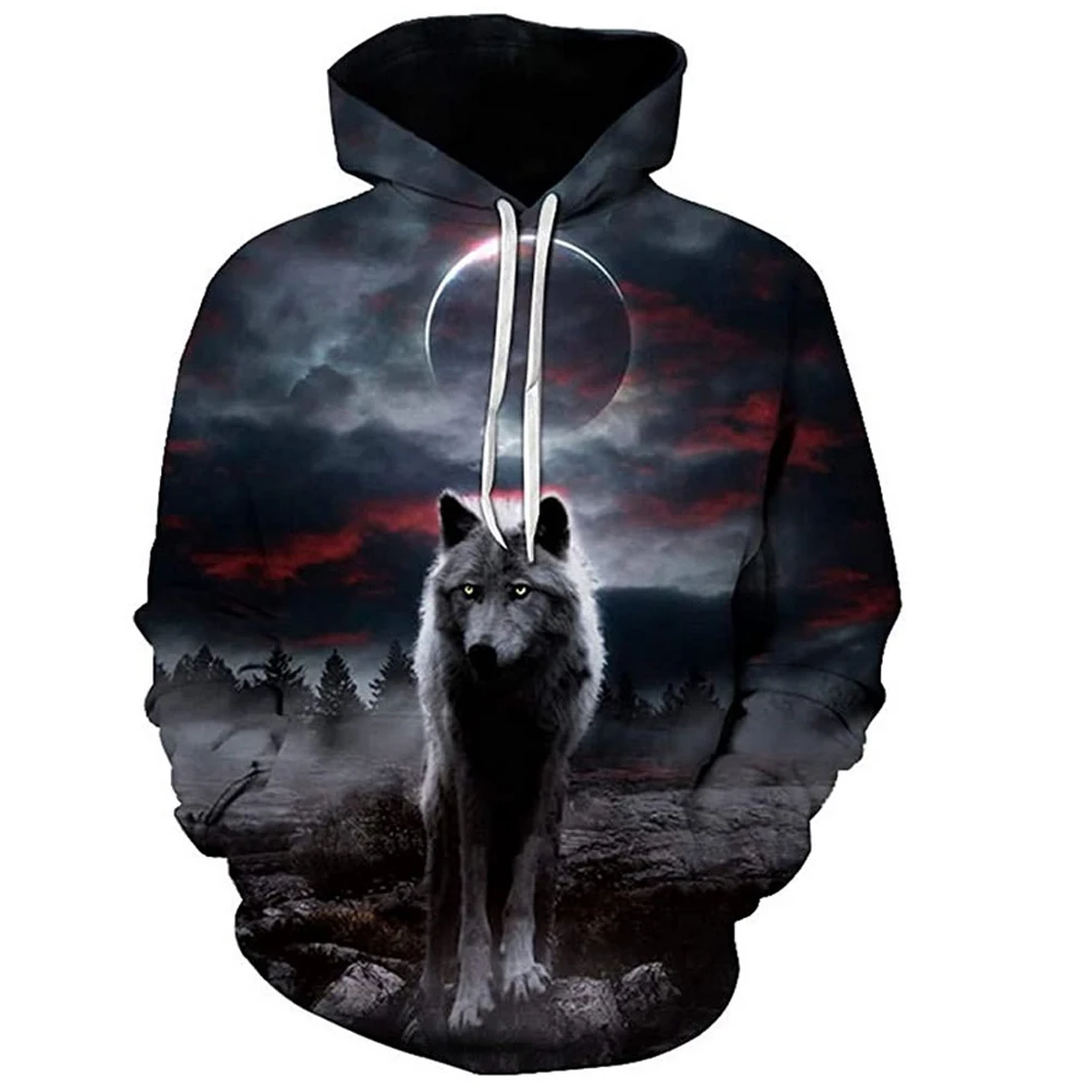 

2020 New Fashion Mens Hoodie 3D All Over Printed Animal wolfhoodies Harajuku Casual streetwear sudadera hombre Drop shipping