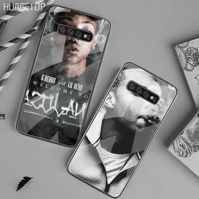 

HUAGETOP Rapper G Herbo Phone Case Cover Tempered Glass For Samsung S20 Plus S7 S8 S9 S10 Plus Note 8 9 10 Plus