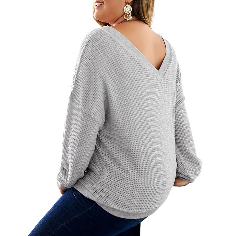 Осенняя женская футболка, большие размеры, обхват груди 140 см, 5XL, 6XL, 7XL, 8XL, Женская Футболка серого цвета