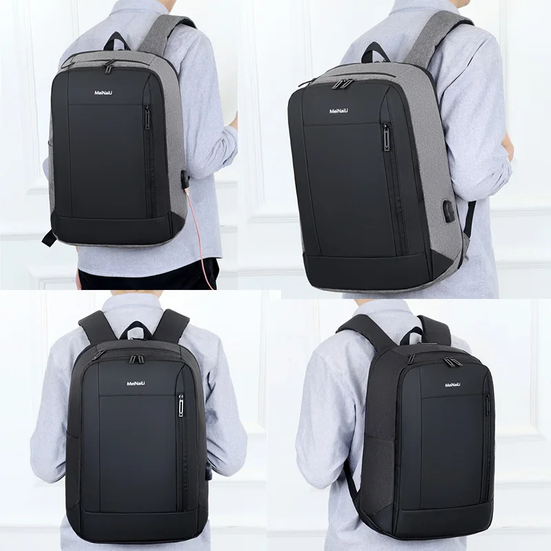 

Large capacity backpack for men and women, laptop anti-theft bag, USB charging waterproof bag, business schoolbag.