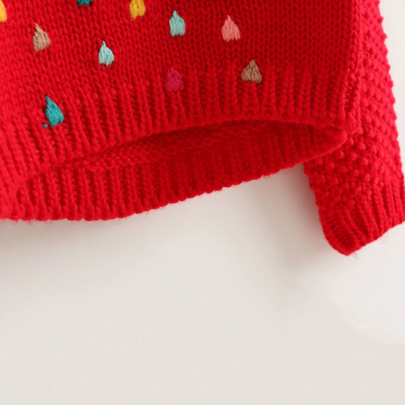 New Winter Cartoon Baby Girls Sweater Cloud Raindrops Kids Clothes Children Sweater Warm Long Sleeve for Girls Knitwear