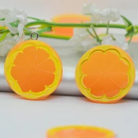 resin flatback orange fruit cabochons dollhouse fruit miniatures scrapbook embellishment supplies hairpin decorations