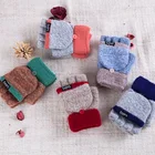 Зимние теплые плотные шерстяные перчатки, вязаные плотные перчатки с открытыми пальцами без пальцев, женская модель