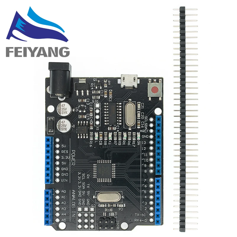 Один комплект черный/синий/красный UNO R3 CH340G + MEGA328P чип 16 МГц для Arduino|uno r3|uno r3 unouno ch340g