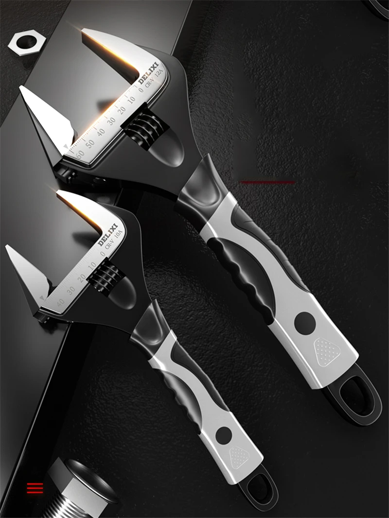Adjustable Wrench Tool Large Opening Multifunctional Bathroom Board Moving Hand Universal Trap | Инструменты