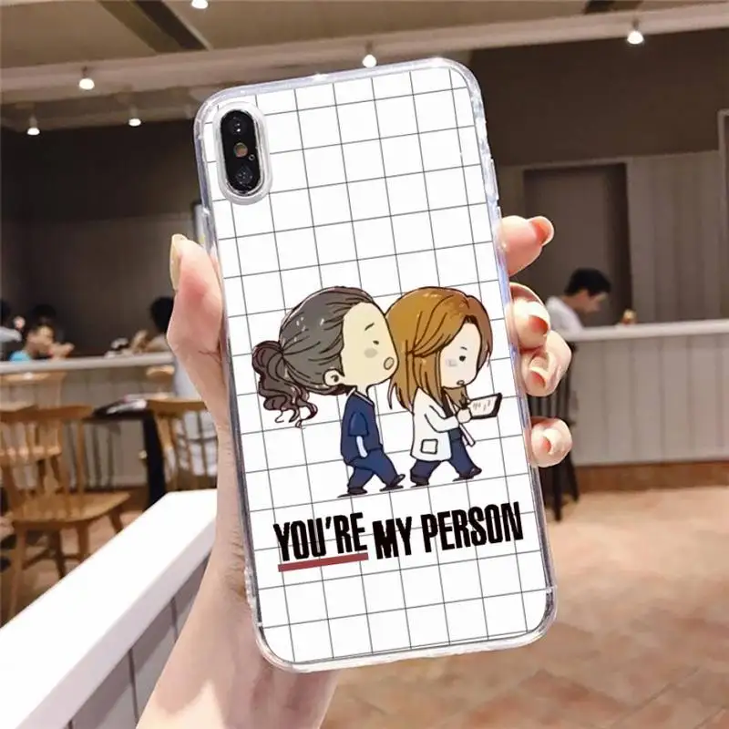 

you are my person cartoon Doctors Phone Case Transparent soft For iphone 5 5s 5c se 6 6s 7 8 11 12 plus mini x xs xr pro max
