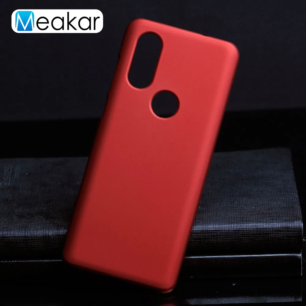 Матовая Пластик Coque 5.86For мото один чехол для Motorola Moto один P30 P40 видение Мощность играть Примечание телефона чехол-лента на заднюю панель - Цвет: Red