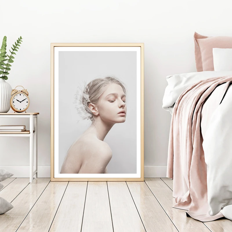 Настенная живопись в скандинавском стиле холщовая Голая девушка Huang Shuai плакат