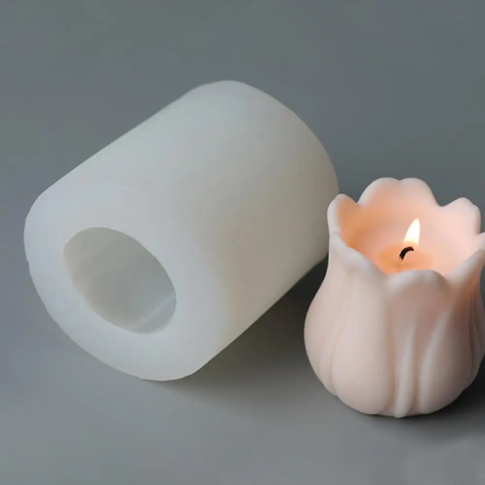 Ароматизированная форма 3D многоразовая в форме цветка тюльпана мягкая для