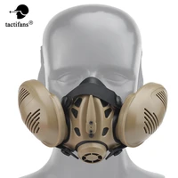 tactical half mask dual respirator mask decorative movie prop steampunk cyberpunk cosplay shooting airsoft paintball accessories
