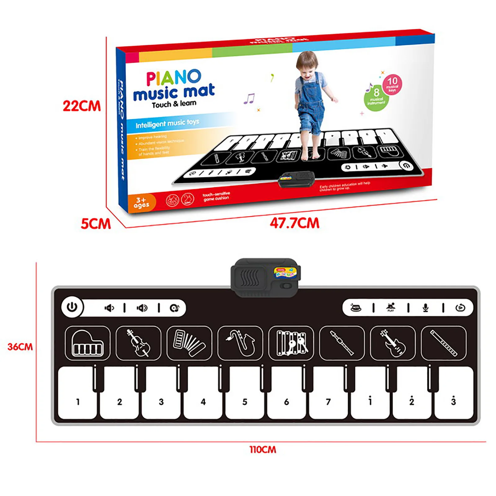 

Fidget Toys Folding Music & Dancing Mat KIds Play Mat Cushion Game Blanket Educational Toys Children Doll Toys For Kids Gifts